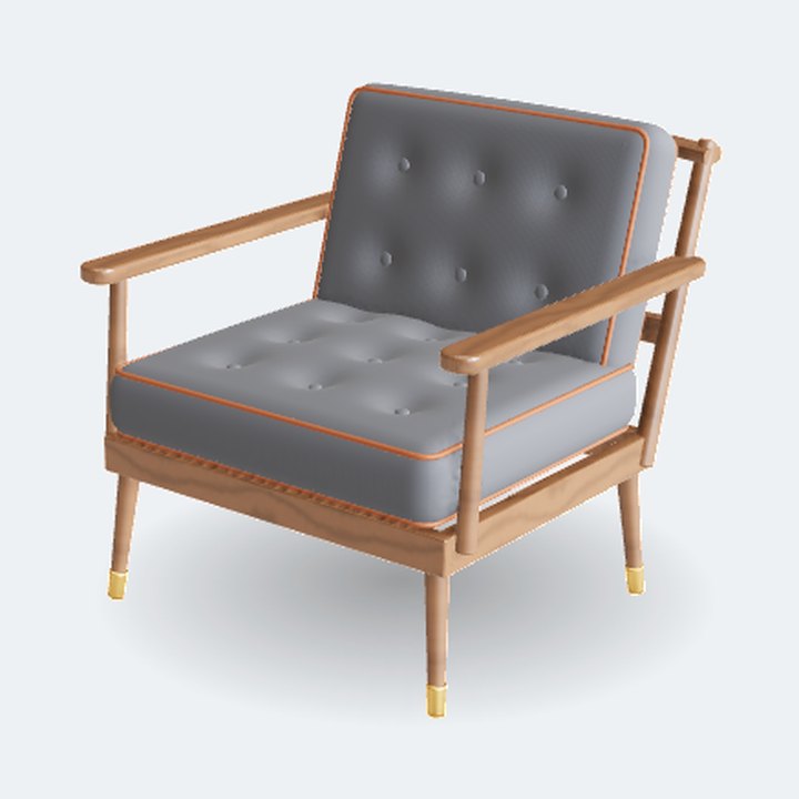 The same chair in cool daylight from a window